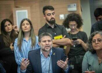 סמוטריץ' בדיוני התקציב בכנסת בשבוע שעבר. צילום: חיים גולדברג, פלאש 90