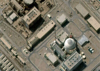 אתגר מורכב מאין כמוהו. צילום אוויר של תחנת הכוח הגרעינית בבושהר. צילום: גטי אימג'ס