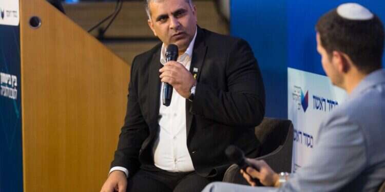 השר אופיר סופר בוועידת המרכז האקדמי לב ומקור ראשון. צילום: לירון מולדובן אופיר סופר: אצביע רק בעד חוק גיוס ראוי