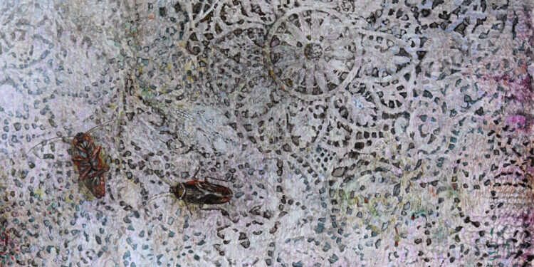 המקקים הם החונכים של דניאל יותר מאשר הוריו.סימה מאיר, ללא כותרת, טושים על פורמייקה, 2020 . צילום: טל ניסים המקקים הם החונכים של דניאל יותר מאשר הוריו.סימה מאיר, ללא כותרת, טושים על פורמייקה, 2020 . צילום: טל ניסים