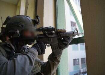 חייל בעזה, מאי 2024. צילום: דובר צה מהאוויר ומהקרקע: צה"ל נכנס למחנה הפליטים אל בורייג'