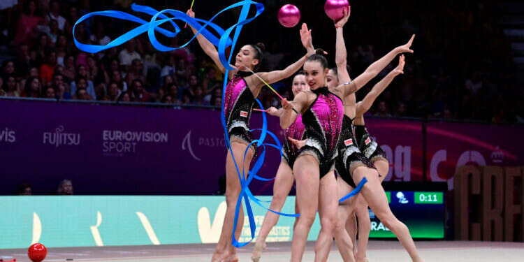 נבחרת ישראל בהתעמלות אומנותית. צילום: AFP נבחרת ישראל בהתעמלות אומנותית. צילום: AFP