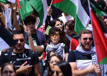 סטודנטים מציינים את יום הנכבה באוניברסיטת תל אביב. צילום: תומר נויברג - פלאש90