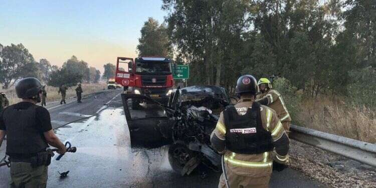 זירת האירוע. צילום: כב מטה 'נלחמים על הצפון': "שני הרוגים בצפון ולאף אחד בהנהגה לא אכפת"
