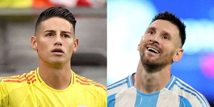 שני הקפטנים: ליונל מסי הארגנטינאי וחאמס רודריגז הקולומביאני. צילומים: AFP תואר אחרון למסי או היסטוריה קולומביאנית: התחזיות לגמר הקופה אמריקה