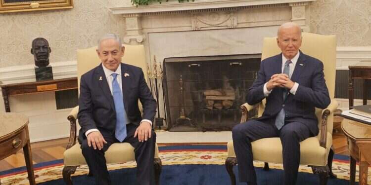 פגישת ביידן ונתניהו בבית הלבן. צילום: הודיה כריש חזוני נתניהו: הביקור בוושינגטון משמעותי לשחרור החטופים
