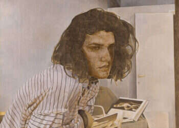 .בלי שמץ כישורי חיים ואפס ביטחון עצמי. יוסי מרק, "מודי בלוז", שמן על קנבס, 2021. צילום: סטודיו שוקי קוק, באדיבות האמן וגלריה שלוש