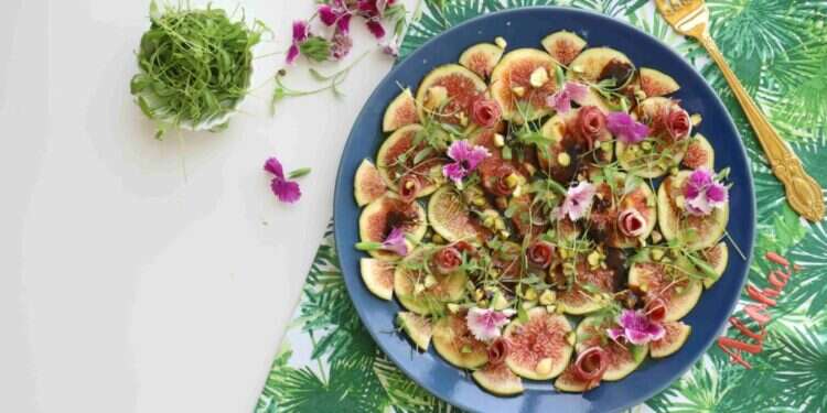 קרפצ׳יו תאנים. צילום: אפרת ליכטנשטט