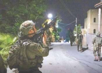 פעילות מבצעית בכפר בורקה. צילום: דובר צה"ל