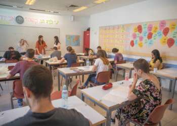 תלמידי תיכון. למצולמים אין קשר לכתבה. צילום: נעם רבקין פנטון, פלאש 90