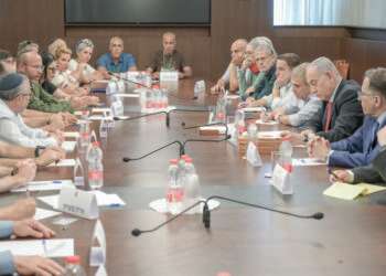 נתניהו בפגישה עם ראשי פורום התקווה ופורום הגבורה, השבוע. צילום: מעיין טואף, לע"מ