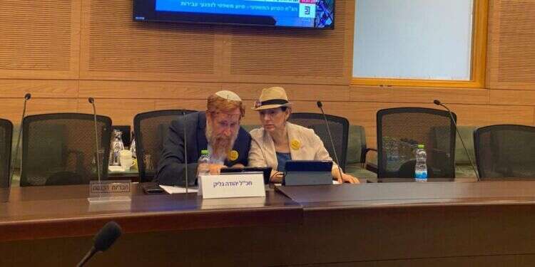 בני הזוג גליק בכנסת. צילום: יח