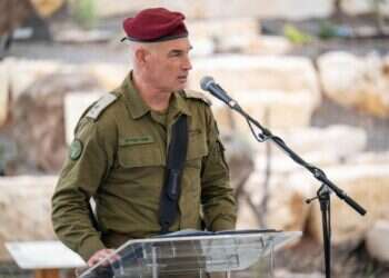 אלוף פיקוד הצפון אורי גורדין בטקס חילופי מפקד אוגדה 36