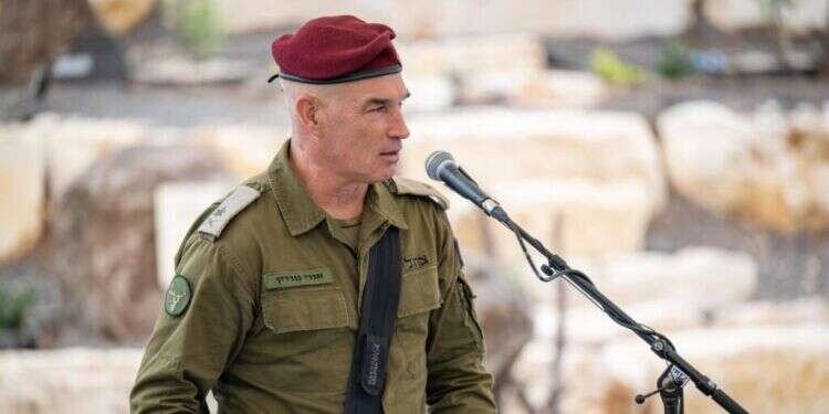 אלוף פיקוד הצפון אורי גורדין. צילום: דובר צה אלוף פיקוד הצפון אורי גורדין בטקס חילופי מפקד אוגדה 36