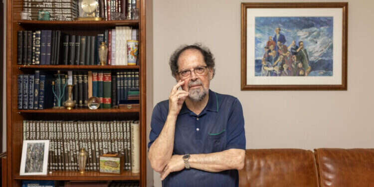 "דף אחד של המהר"ל מפראג מתורגם לצרפתית שינה את חיי".. הפילוסוף שמואל טריגנו. צילום: אבישג שאר־ישוב