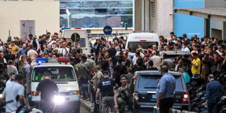 בהלה ברחובות ביירות. צילום: איי.אף.פי