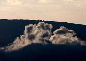 תקיפה של צה"ל באזור כפר כילא שבדרום לבנון. צילום: AFP