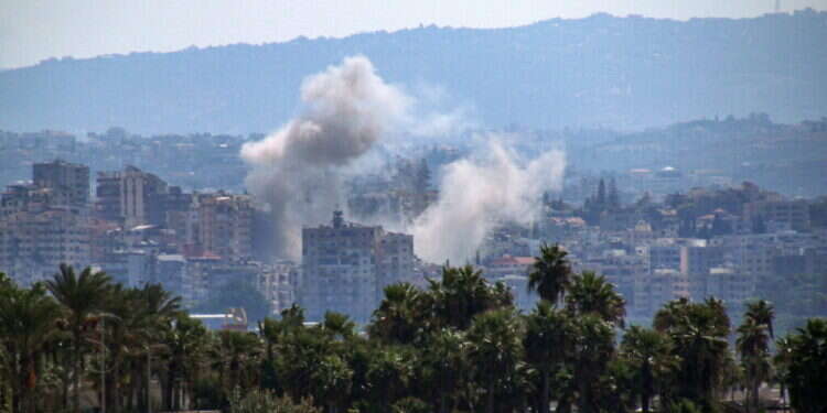 תקיפה של חיל האוויר בלבנון. צילום: AFP תקיפה של חיל האוויר בלבנון. צילום: AFP