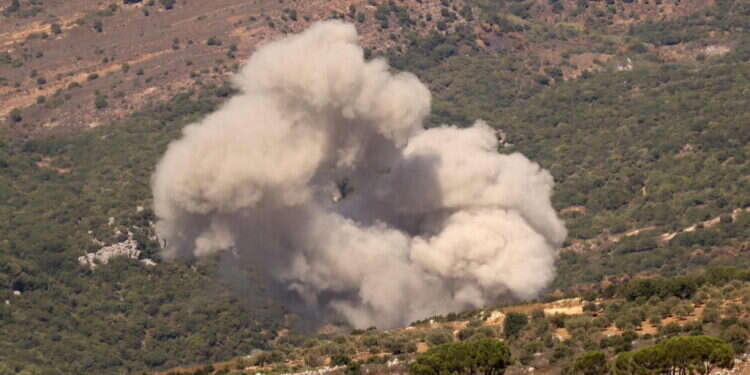 תקיפות צה תקיפות צה"ל בלבנון לפני כחודש. צילום: AFP