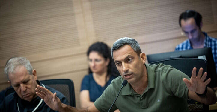 אלון דוידי בישיבת ועדת חוץ וביטחון. צילום: יונתן זינדל, פלאש 90 אלון דוידי נגד הרמטכ"ל: "מנותק לא פחות מסינוואר"