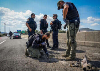 פגיעת רקטה של חיזבאללה סמוך לצומת גולני. צילום: אייל מרגולין, פלאש 90