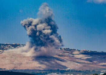 תקיפה ישראלית בדרום לבנון. צילום: דוד כהן - פלאש 90