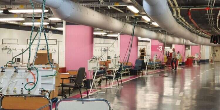 המתחם התת-קרקעי בבית החולים רמב בהתאם להיערכות: 'רידוד מטופלים' בבתי החולים בצפון ומעבר למרחבים מוגנים