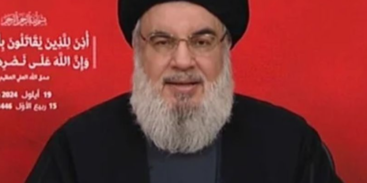 נסראללה בנאום היום. מהרשתות הערביות