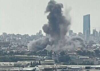 תיעוד מההפצצה בביירות. מהרשתות הערביות