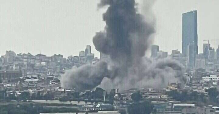 תיעוד מחיסול חסין חסיני בביירות, אוקטובר 24'. מהרשתות הערביות תיעוד מההפצצה בביירות. מהרשתות הערביות