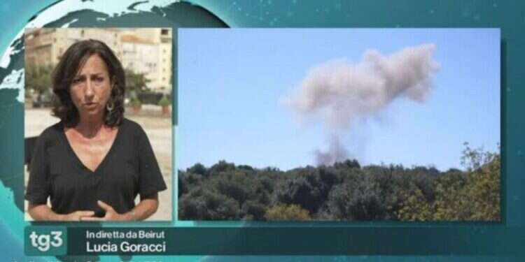 לוצ'יה גוראצ'י שהותקפה על ידי חיזבאללה בלבנון, צילום מסך מתוך יוטיוב לוצ'יה גוראצ'י שהותקפה על ידי חיזבאללה בלבנון