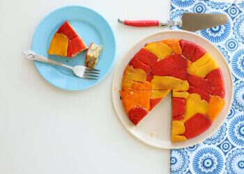 קיש פלפלים ומנגולד. צילום: אפרת ליכטנשטט