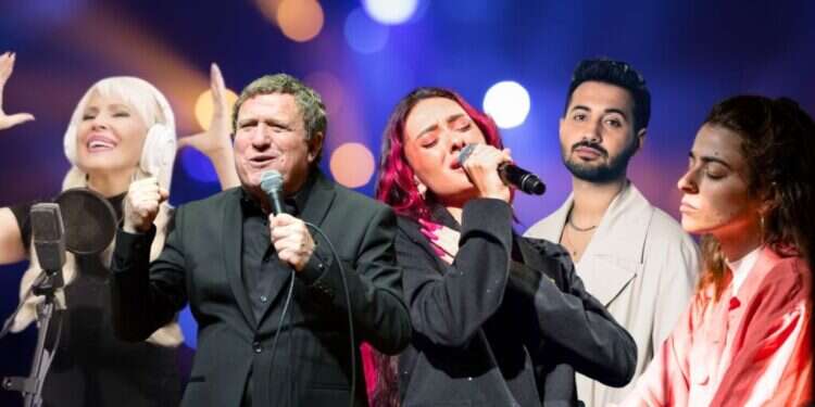 זמרי השנה - מיכל גרינגליק, יגל אושרי, עדן גולן, יהורם גאון ופנינה רוזנבלום