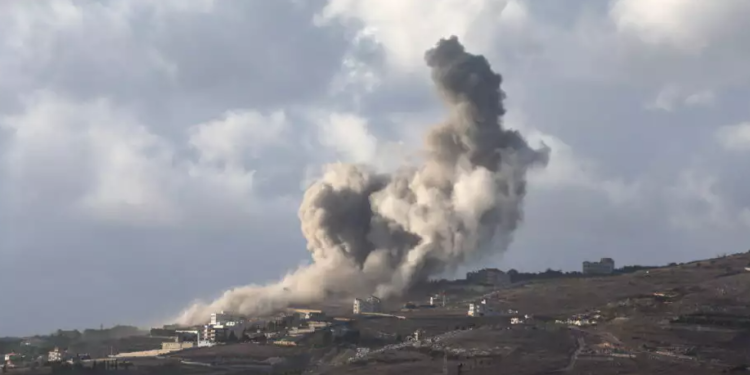 הפצצת צה הפצצת צה"ל בלבנון. צילום: AFP