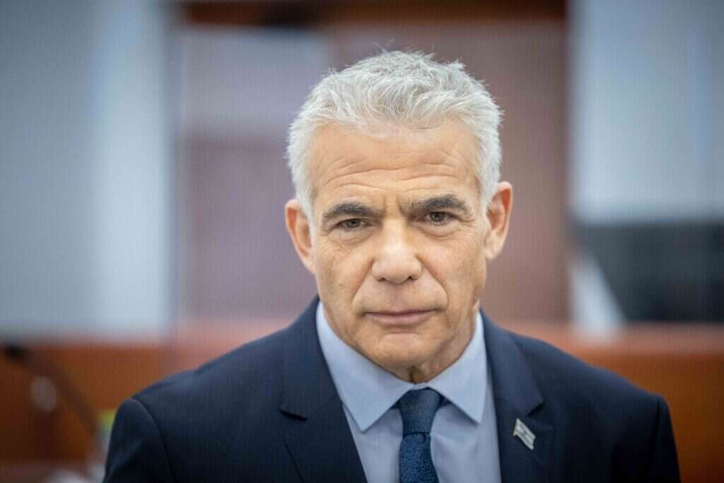 יאיר לפיד. צילום: יונתן זינדל פלאש 90