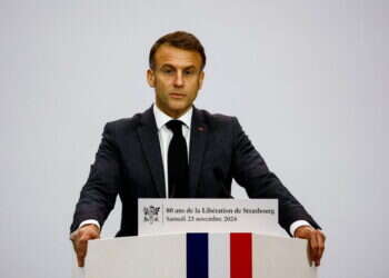 נשיא צרפת, עמנואל מקרון. צילום: EPA