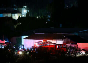 המתחם בו פגעה הרקטה בנהריה. צילום: פלאש90