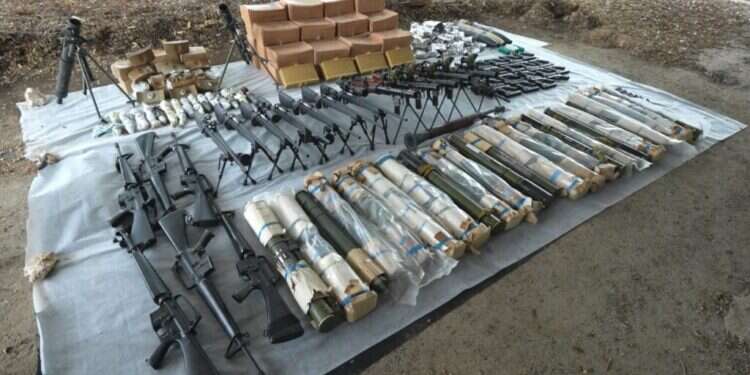 האמל האמל"ח שנתפס. צילום: תקשורת שב"כ