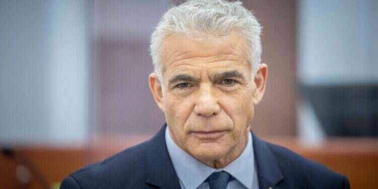 יאיר לפיד. צילום: יונתן זינדל פלאש 90