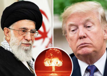 האייתוללה חמינאי ונשיא ארה"ב הנבחר, דונלד טראמפ. צילום מסך מיוטיוב