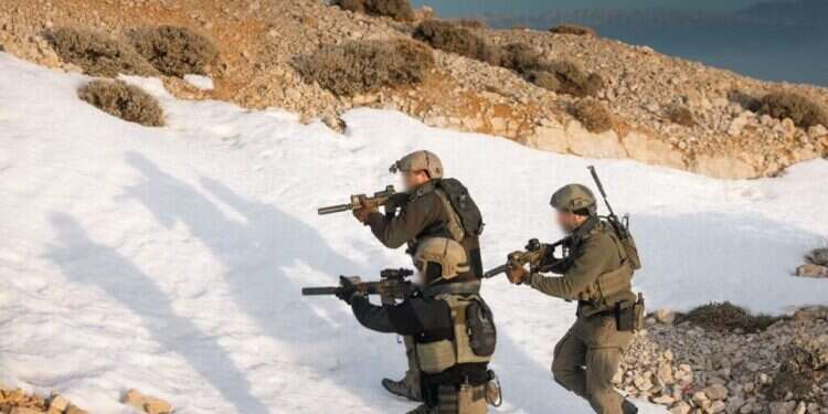 לוחמי יחידת שלדג בחרמון הסורי, השבוע. צילום: דובר צה עם חיילי צה"ל בסוריה: "נערכים לשהייה ארוכה"