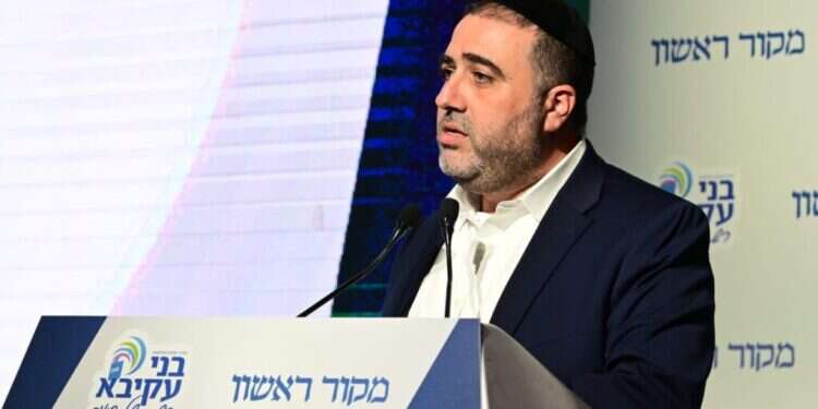 שר הפנים משה ארבל בוועידת החינוך ה-5. צילום: יוסי זליגר