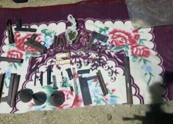 האמל האמל"ח שנמצא בבית המחבל בכפר קליל. דוברות המשטרה הג'יהאד האסלאמי מחוז ש"י