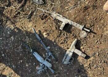 כלי הנשק שאותרו על המחבלים. צילום: דובר צה"ל