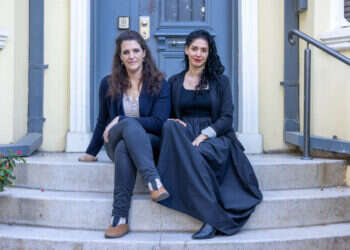 "אי אפשר להגיד לילדים 'היי, תראו ציפור', כשכל האדמה תחתיהם בוערת". אלדד (משמאל) וגבירץ. צילום: יוסי אלוני