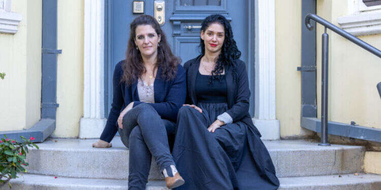 "אי אפשר להגיד לילדים 'היי, תראו ציפור', כשכל האדמה תחתיהם בוערת". אלדד (משמאל) וגבירץ. צילום: יוסי אלוני