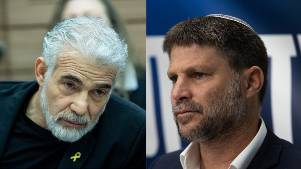 שר האוצר בצלאל סמוטריץ' (ימין) ויו