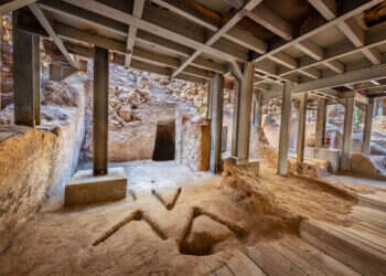 המבנה הפולחני שהתגלה בעיר דוד. היחיד מסוגו שהתגלה מאותה התקופה בירושלים. צילום - קובי הראתי עיר דוד מחקר חדש: מבנה בעיר דוד שימש לפולחן בימי בית ראשון