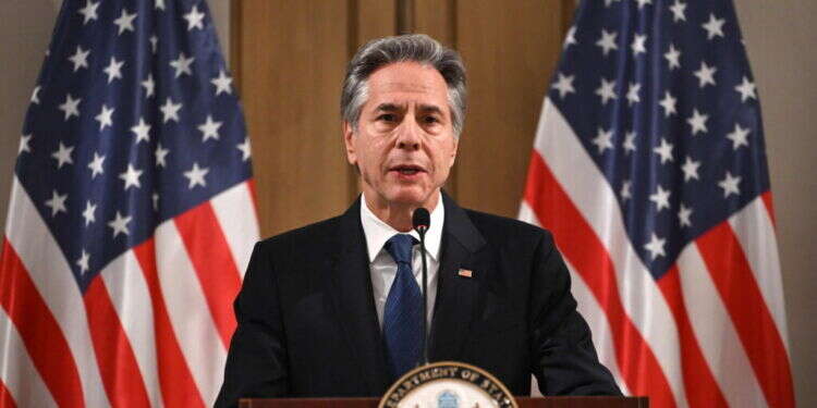 מזכיר המדינה בלינקן צילום: איי.אף.פי
 בלינקן: בכל פעם שהופעל לחץ על ישראל, חמאס נסוג מעסקה