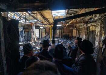 בית הכנסת "עדת ישראל" במלבורן שהוצת בחודש דצמבר 2024. צילום: AFP